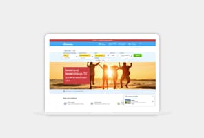 An image of Loveholidays' landing page with search function