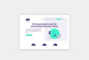An image of Signicat's landing page with search function