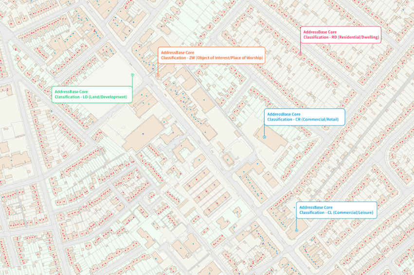 Property classification with AddressBase Core by Ordnance Survey through Postcoder Address Lookup API