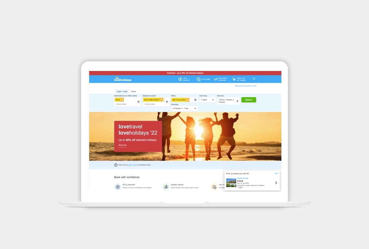 An image of Chronomics' landing page with search function